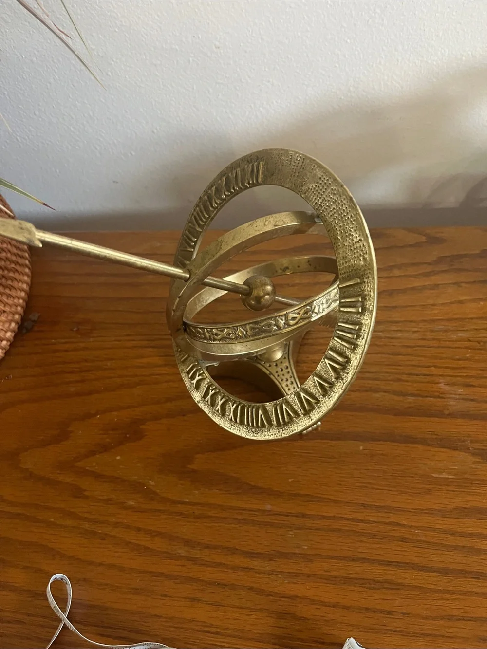 Vintage brass Decorative Armillary Sphere sundial
